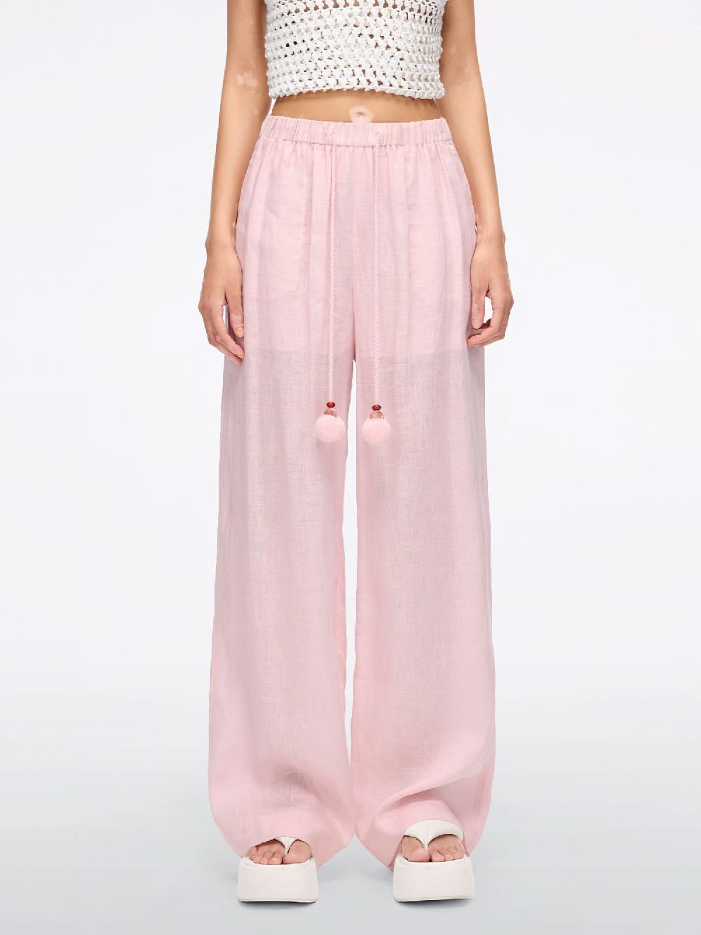 miss sixty LINEN PANTS BABY PINK