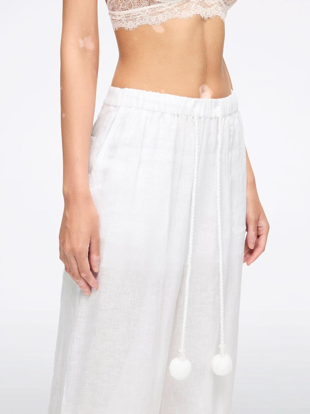 Miss Sixty LINEN PANTS BRIGHT WHITE