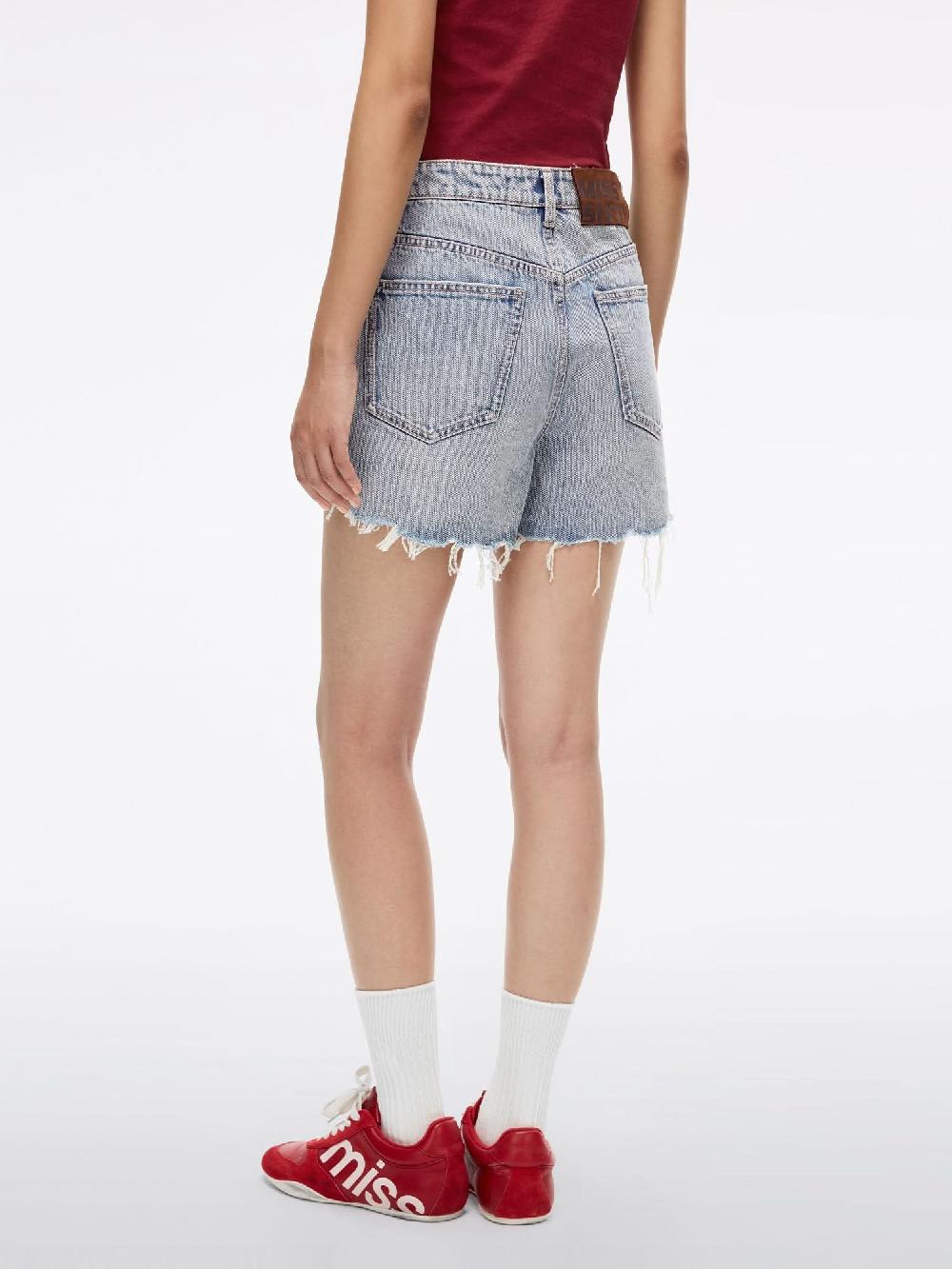 Miss Sixty LIP PRINT DENIM SHORTS MIDDLE BLUE