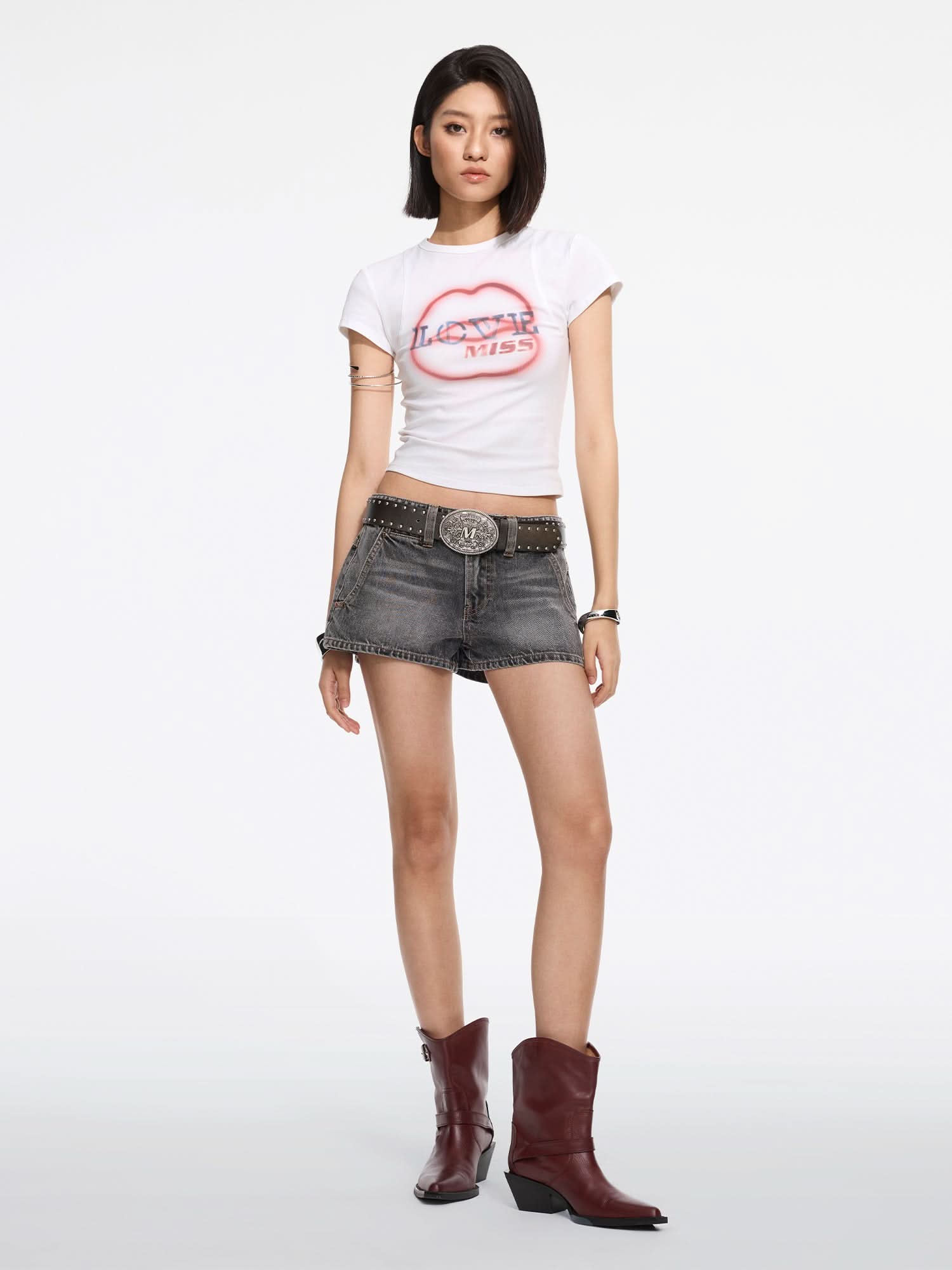 Miss Sixty LIP PRINT T-SHIRT OFF WHITE