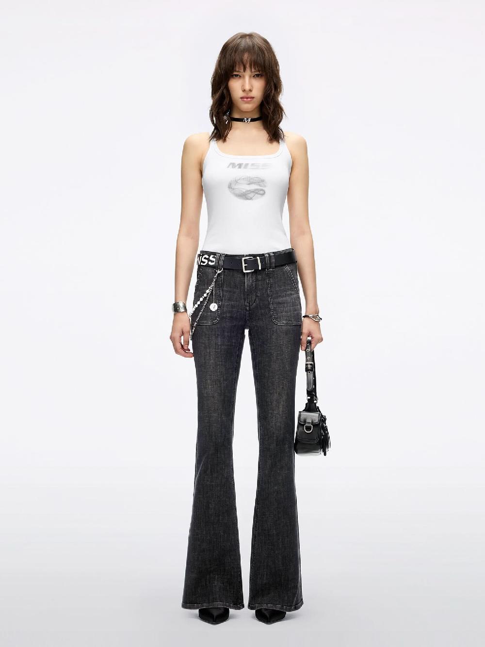 Miss Sixty LIPS PRINT SLEEVELESS T-SHIRT WHITE