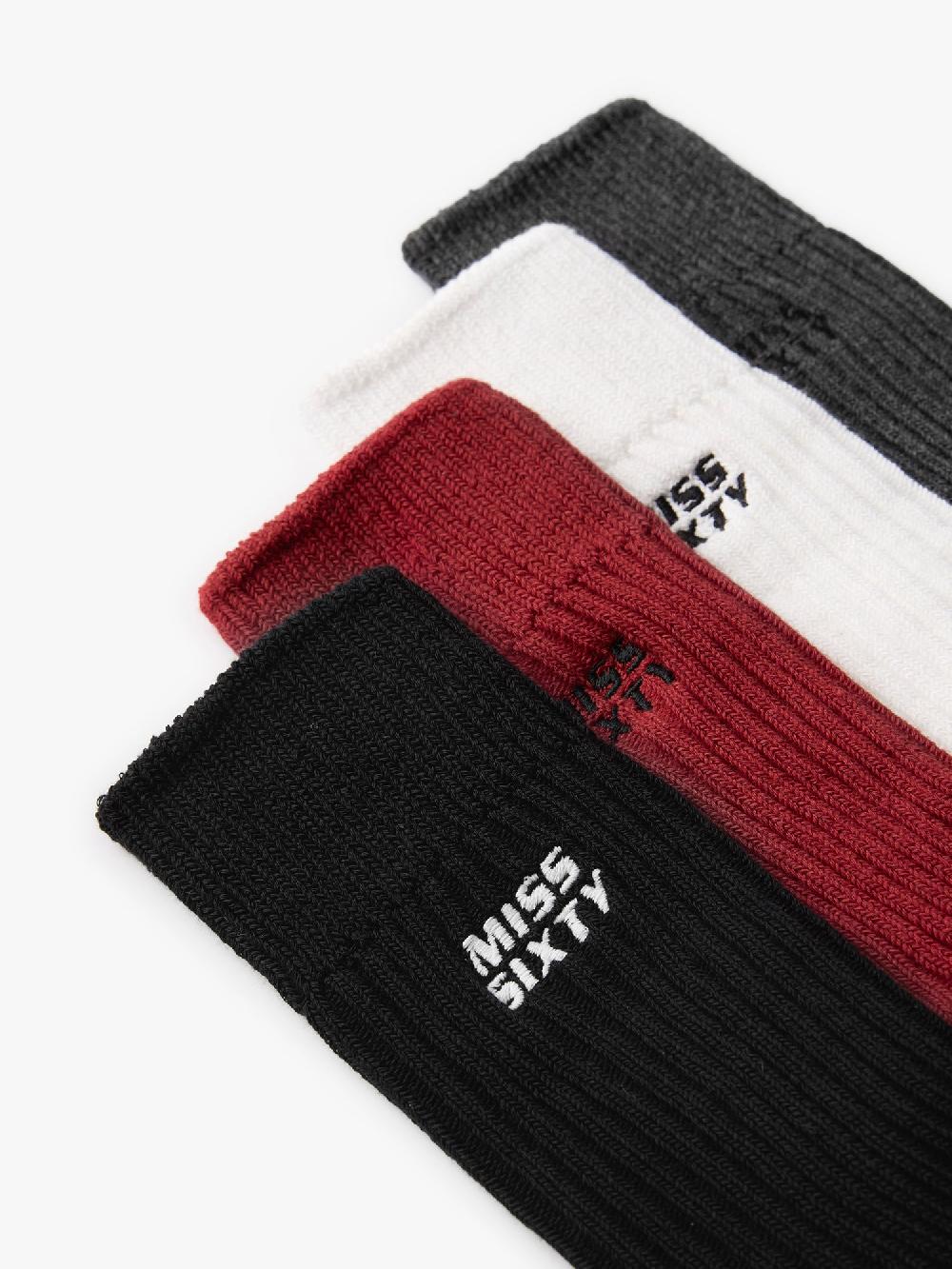 Miss Sixty LOGO CREW SOCKS DARK HEATHER GREY