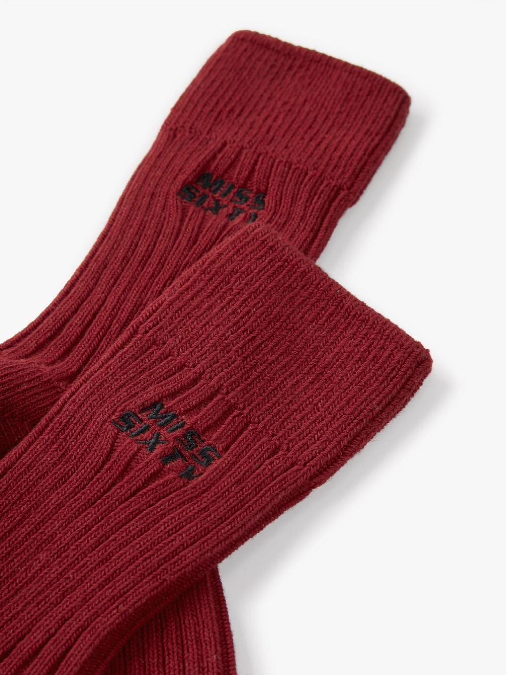 Miss Sixty LOGO CREW SOCKS WINE RED