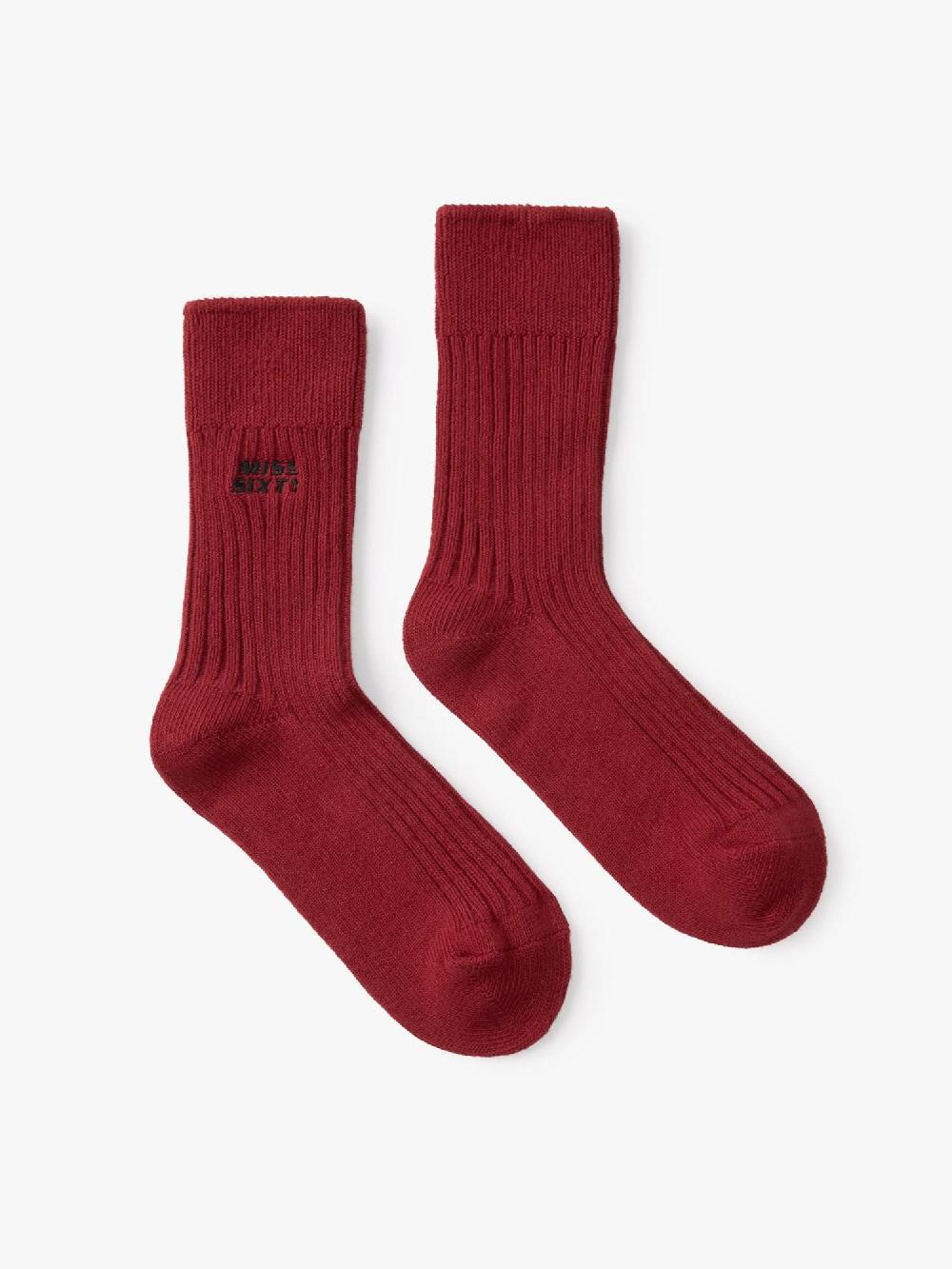 Miss Sixty LOGO CREW SOCKS WINE RED