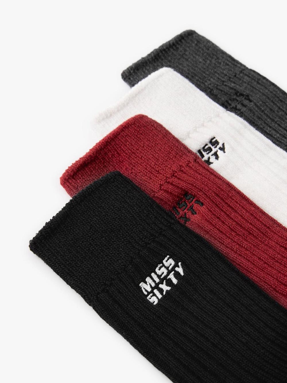 Miss Sixty LOGO CREW SOCKS WINE RED