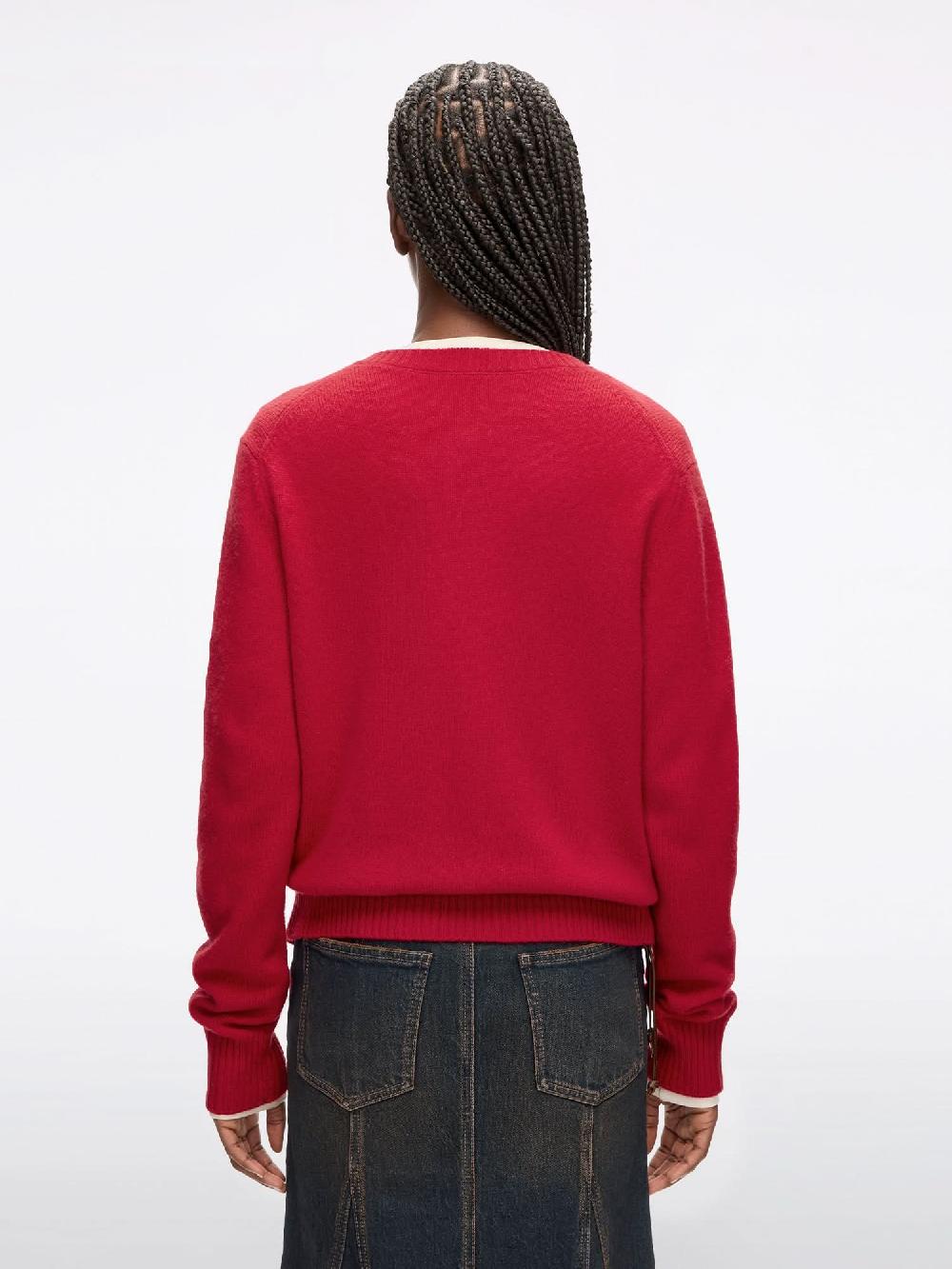 Miss Sixty LOGO WOOL CARDIGAN BRIGHT RED