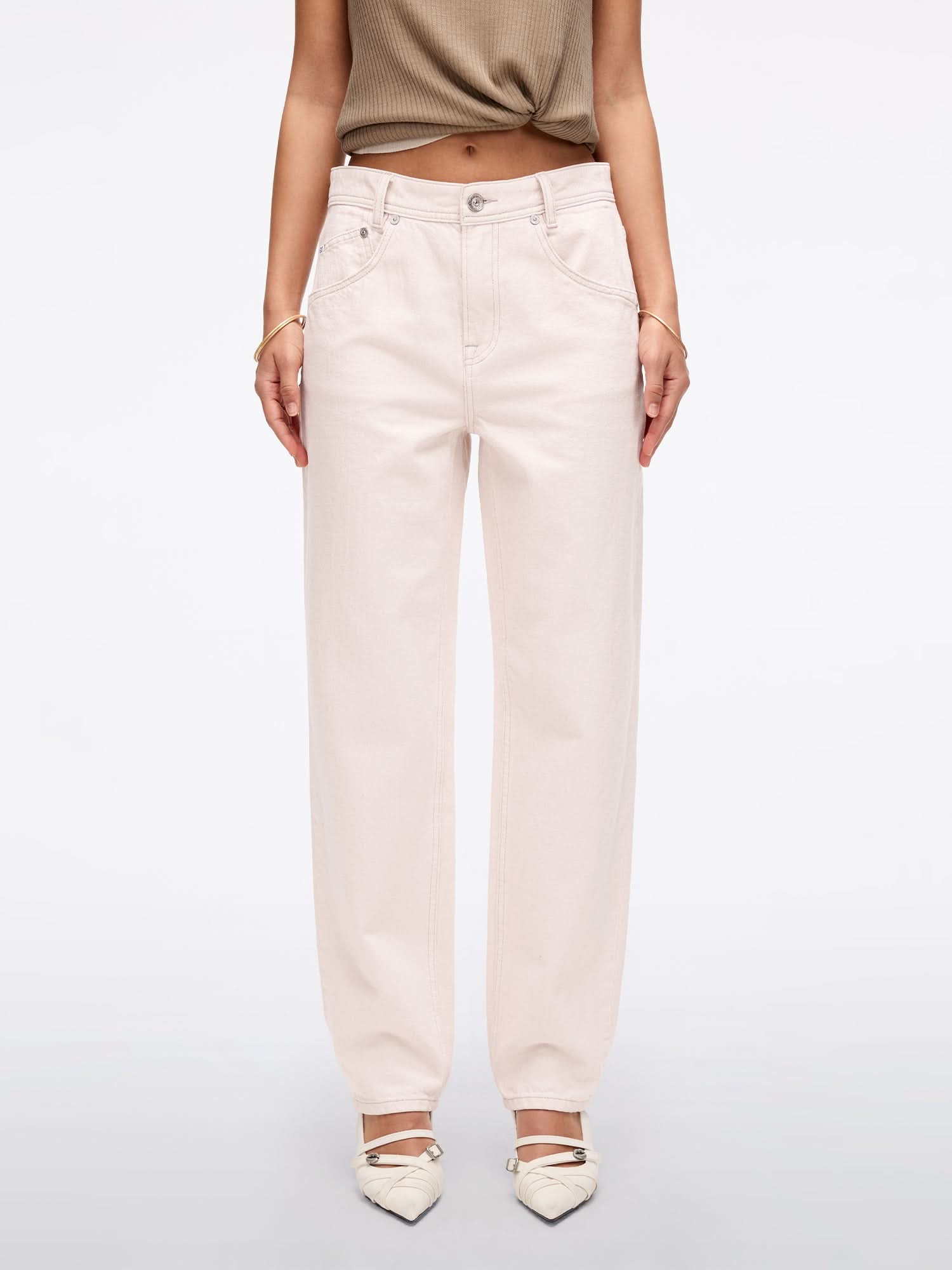 miss sixty LOOSE-FIT JEANS-VICKI OFF WHITE