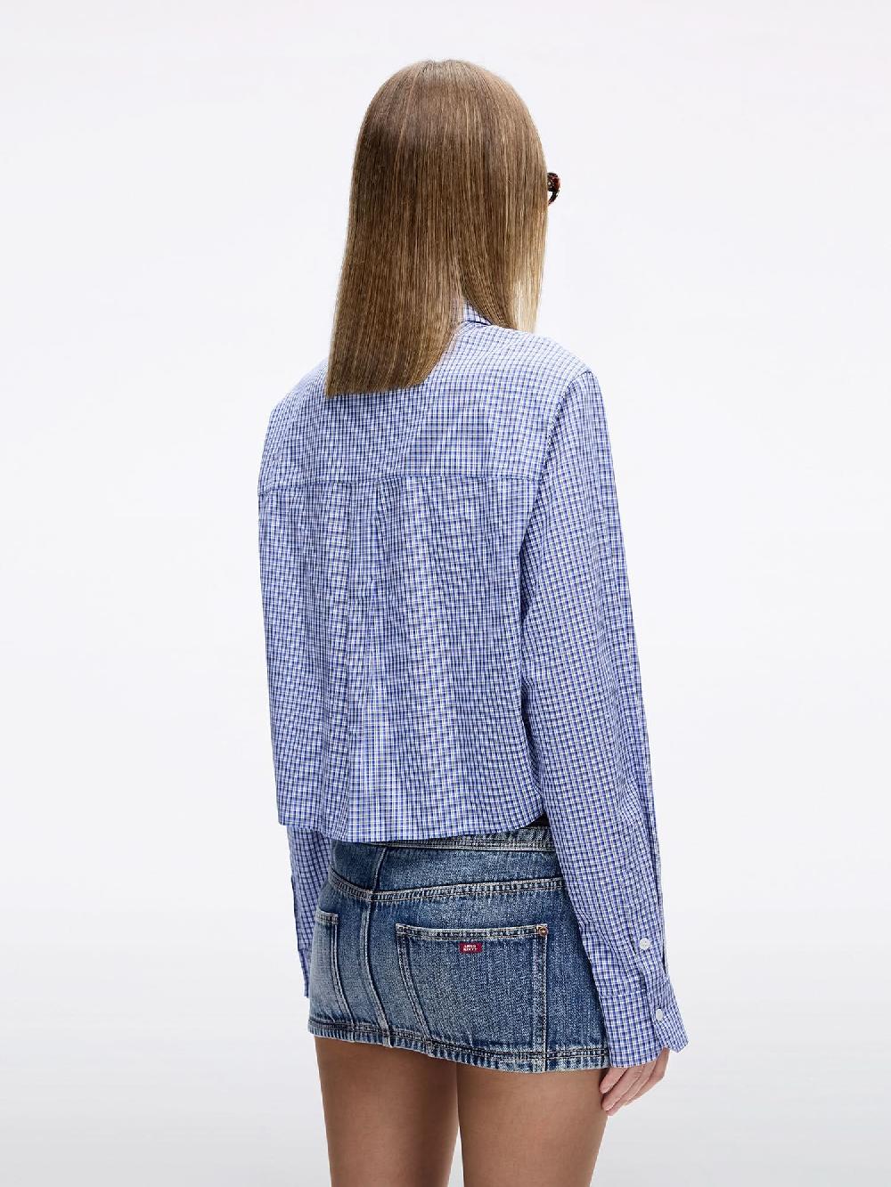 Miss Sixty LOOSE-FIT PLAID SHIRT BLUE