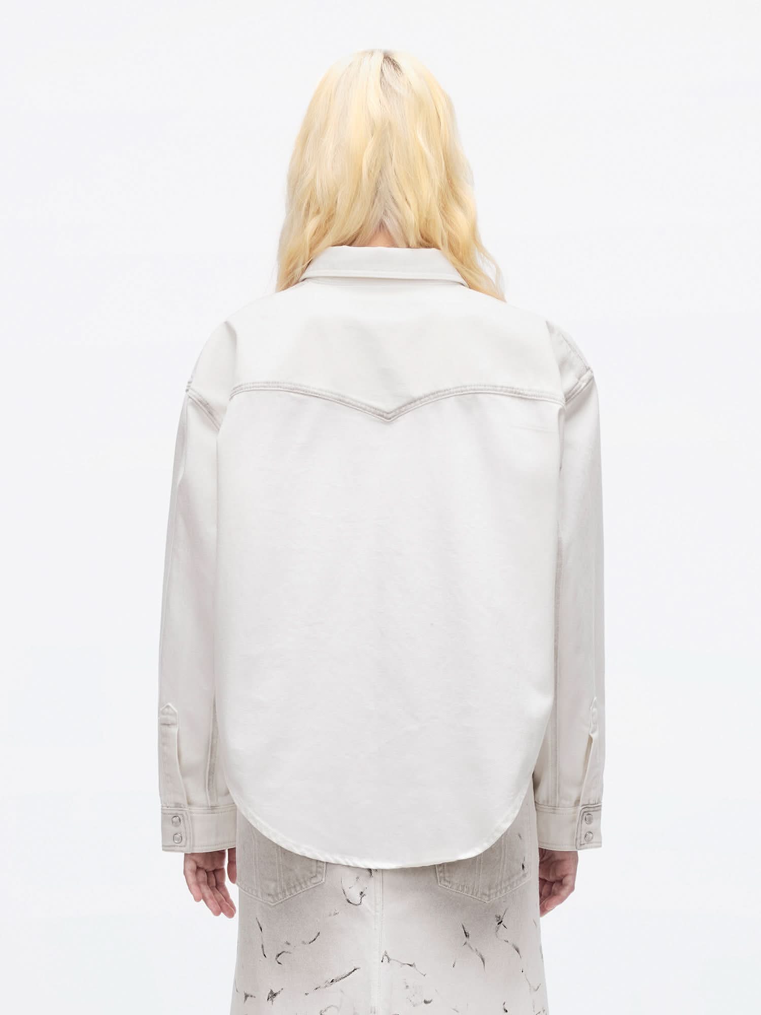 Miss Sixty LOOSE-FIT SHIRT WHITE/BLACK