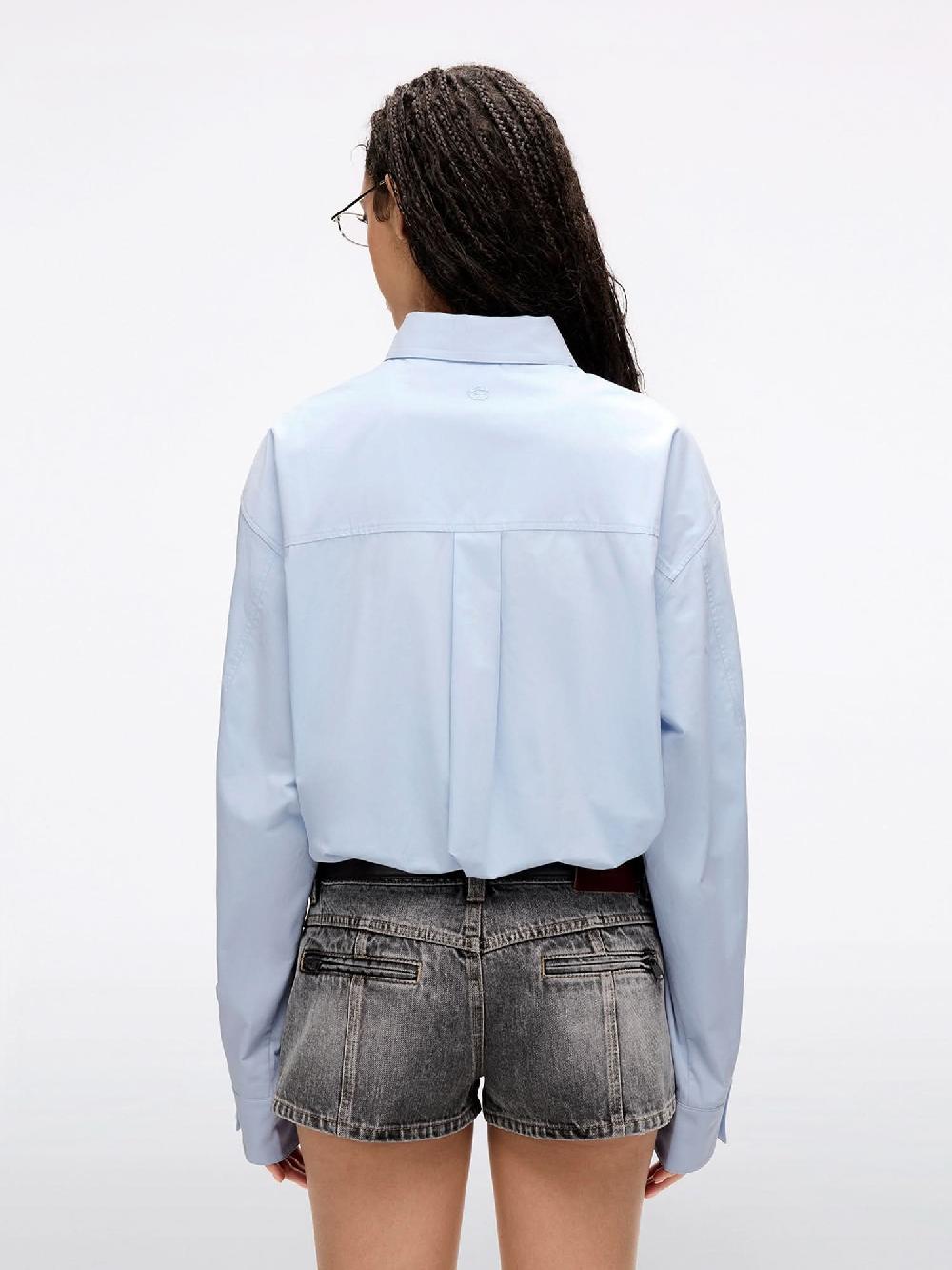 Miss Sixty LOOSE MID-LENGTH SHIRT BLUE
