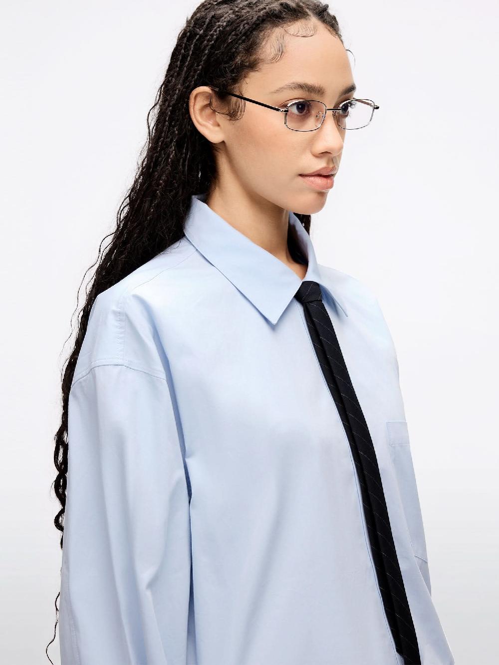 Miss Sixty LOOSE MID-LENGTH SHIRT BLUE