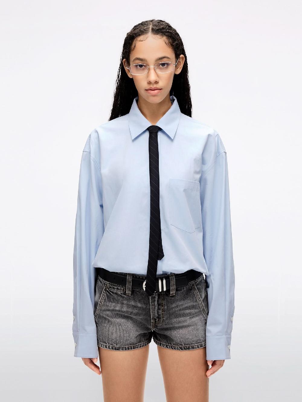 miss sixty LOOSE MID-LENGTH SHIRT BLUE