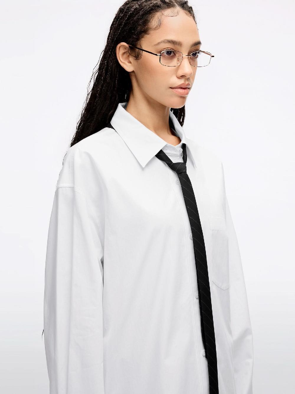 Miss Sixty LOOSE MID-LENGTH SHIRT BRIGHT WHITE