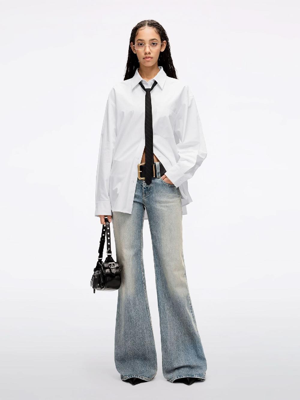 Miss Sixty LOOSE MID-LENGTH SHIRT BRIGHT WHITE