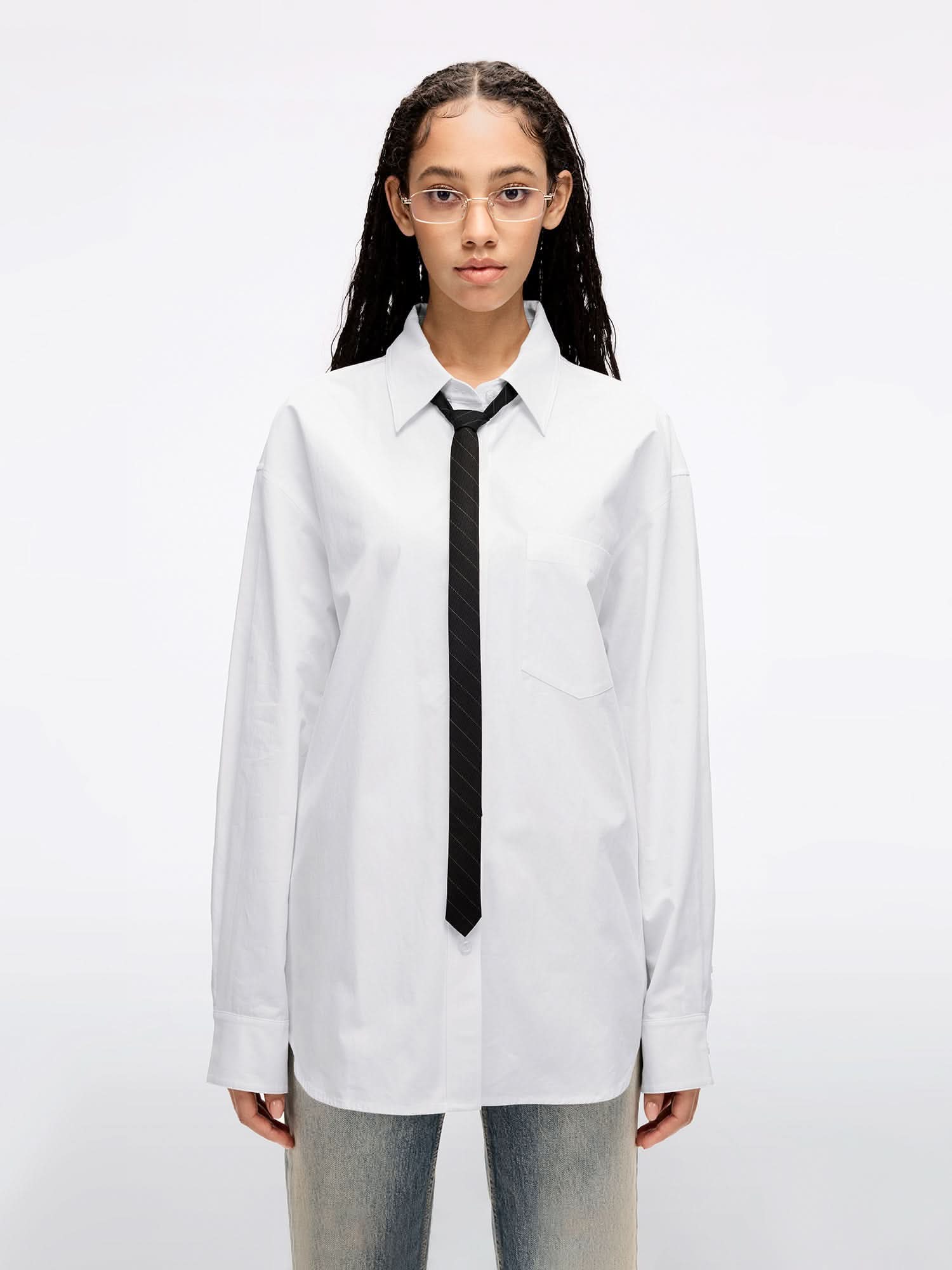 miss sixty LOOSE MID-LENGTH SHIRT BRIGHT WHITE