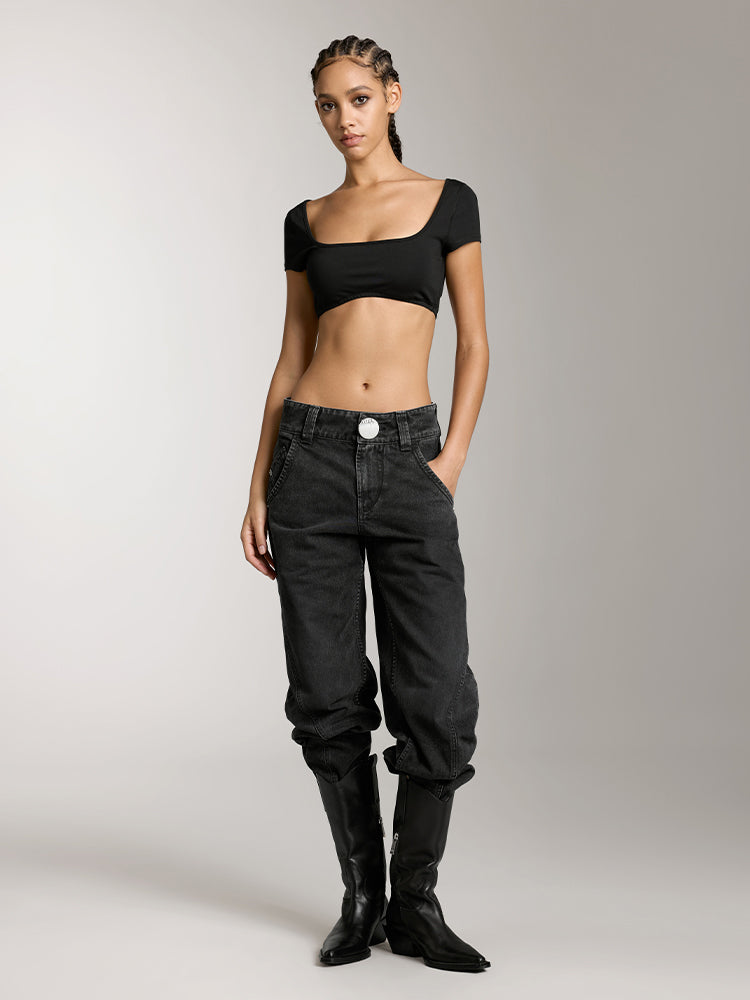 Miss Sixty LOW-RISE BLACK JEANS BLACK FOG