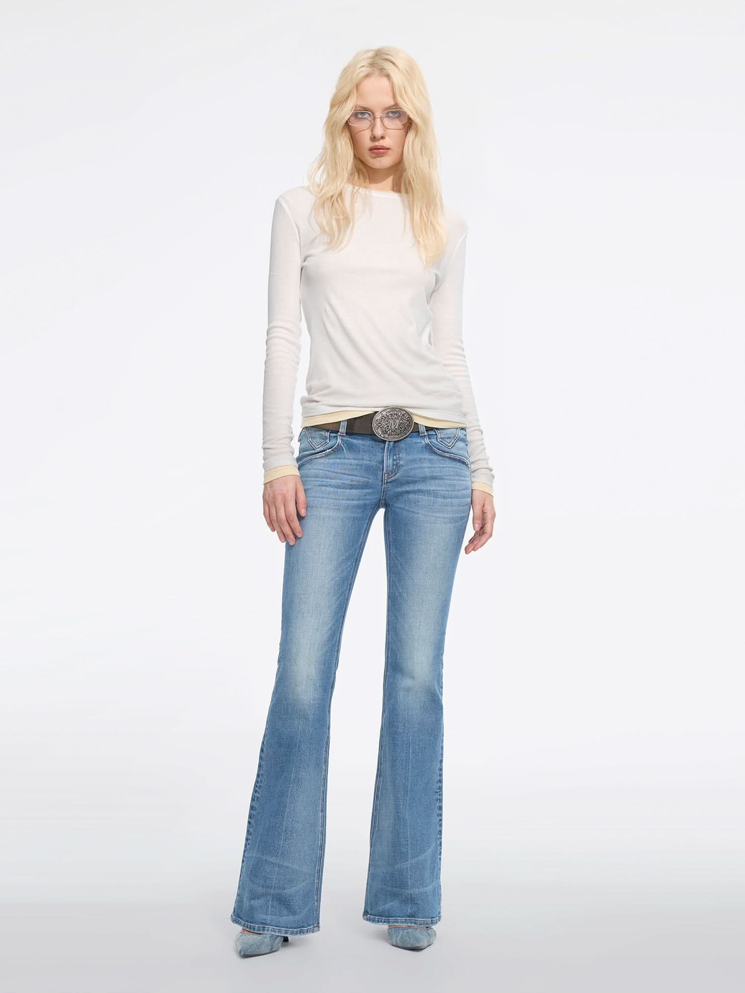 Miss Sixty LOW-RISE FLARED JEANS-BELLA LIGHT BLUE