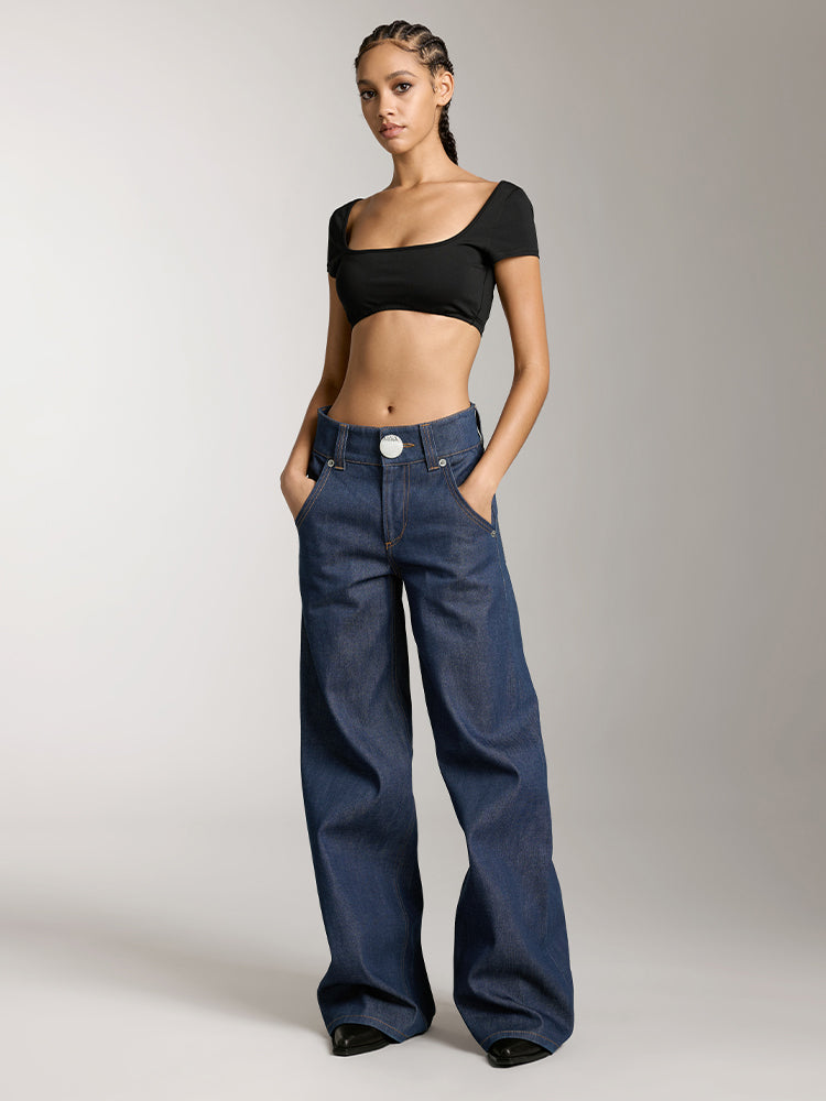 Miss Sixty LOW RISE FLARED JEANS DARK BLUE