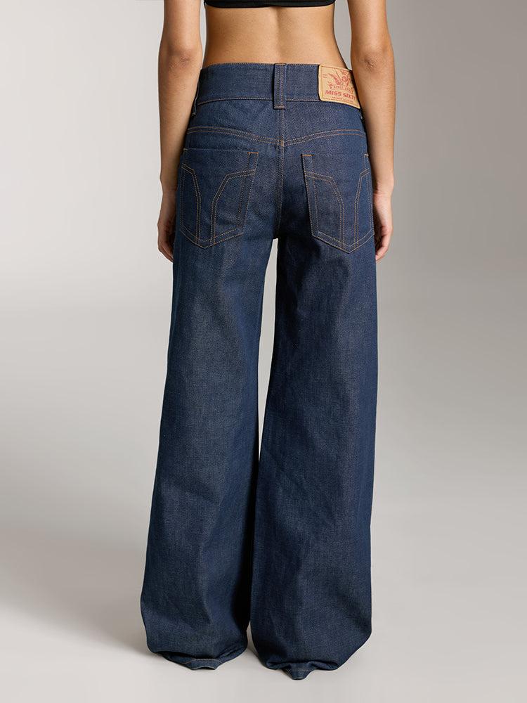 Miss Sixty LOW RISE FLARED JEANS DARK BLUE