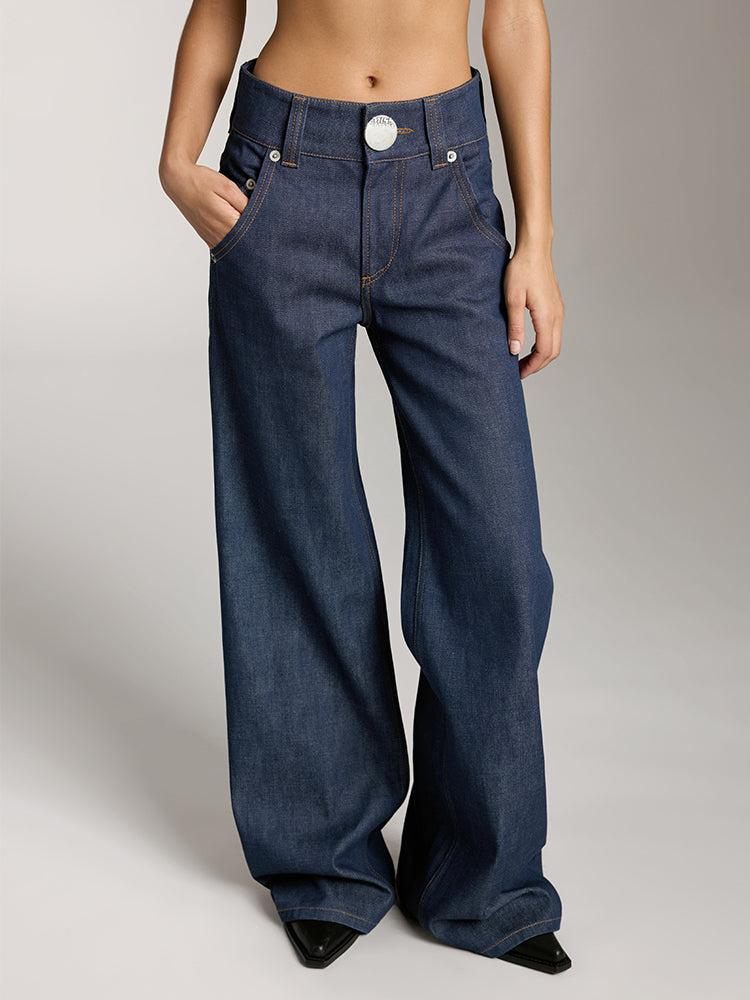 miss sixty LOW RISE FLARED JEANS DARK BLUE