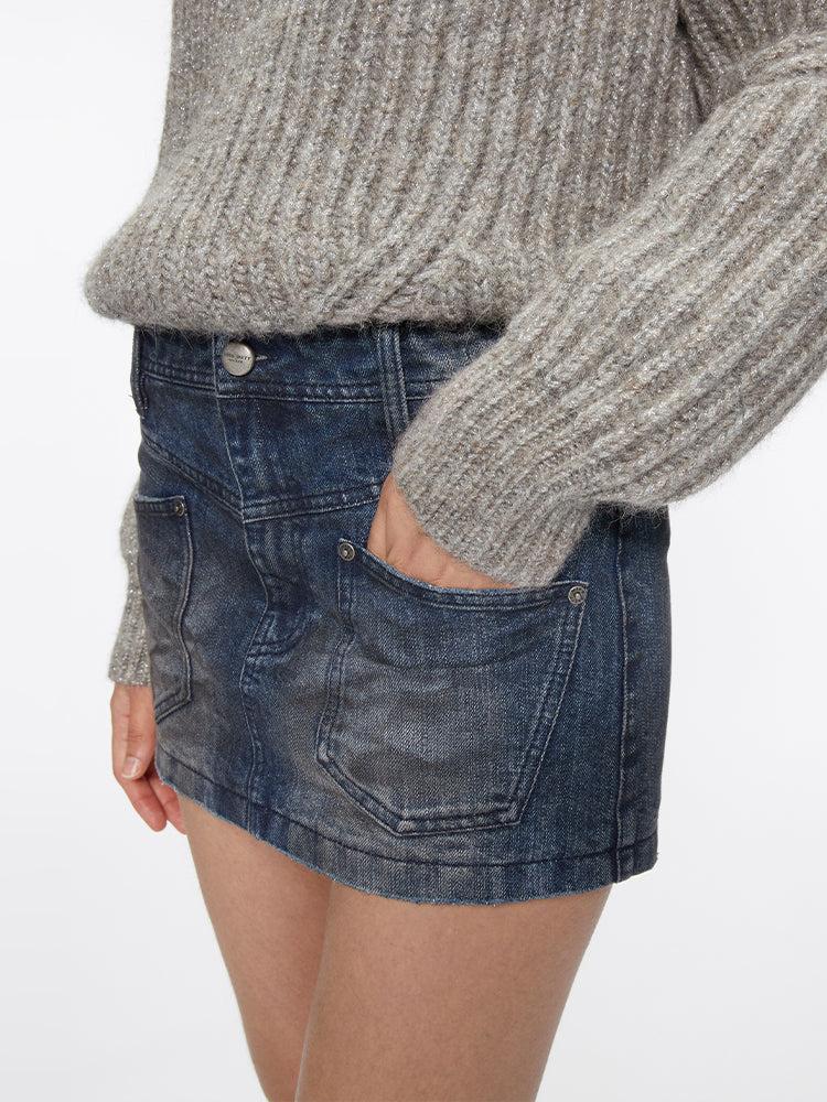 Miss Sixty LOW-RISE MINI SKIRT DEEP BLUE