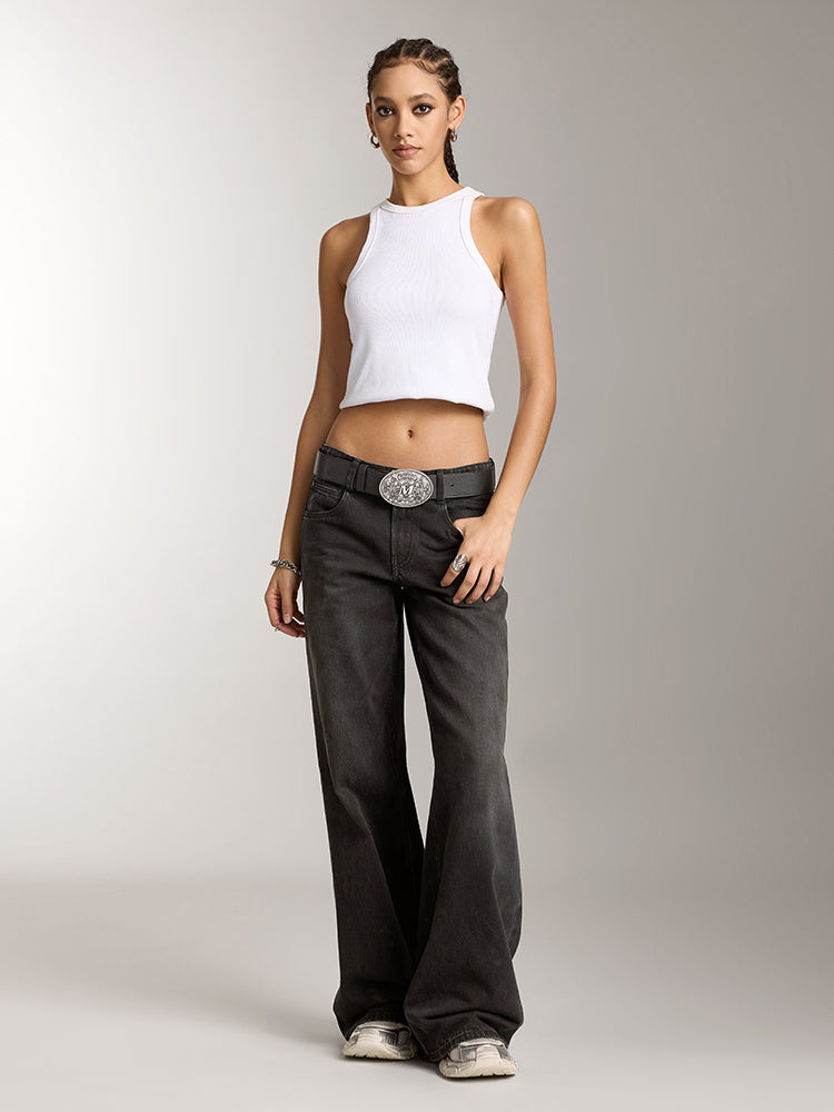 Miss Sixty LOW-RISE WASTELAND JEANS IN BLACK BLACK