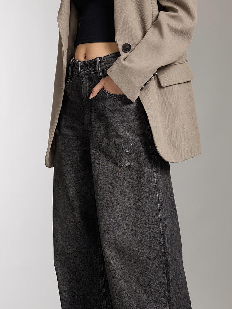 Miss Sixty LOW RISE WIDE LEG JEANS BLACK FOG