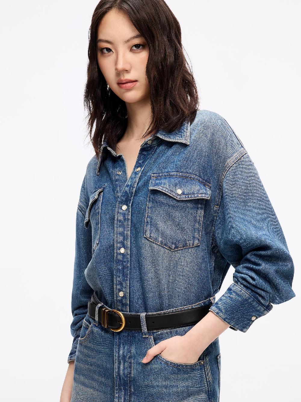 Miss Sixty LYOCELL DENIM DRESS MIDDLE BLUE