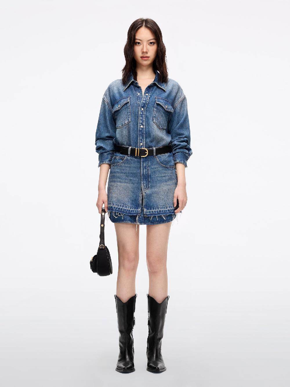 Miss Sixty LYOCELL DENIM DRESS MIDDLE BLUE