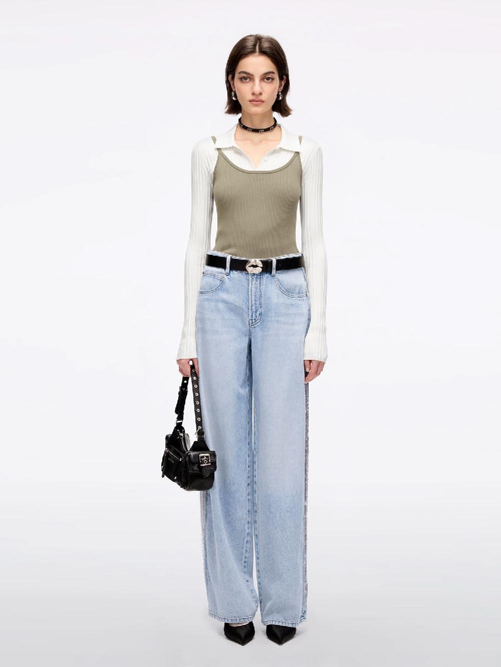 Miss Sixty MESH PANEL DENIM JEANS LIGHT BLUE