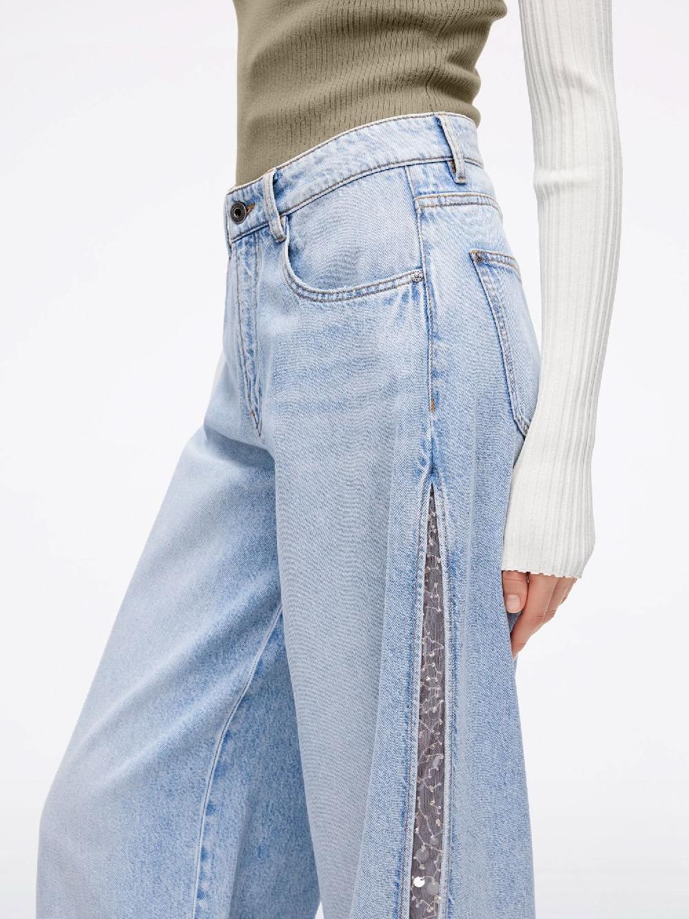 Miss Sixty MESH PANEL DENIM JEANS LIGHT BLUE