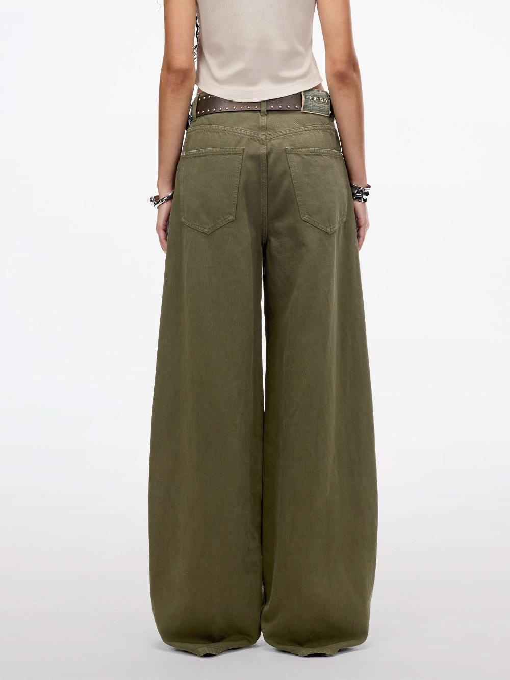 Miss Sixty MID-RISE BOXY JEANS ARMY GREEN