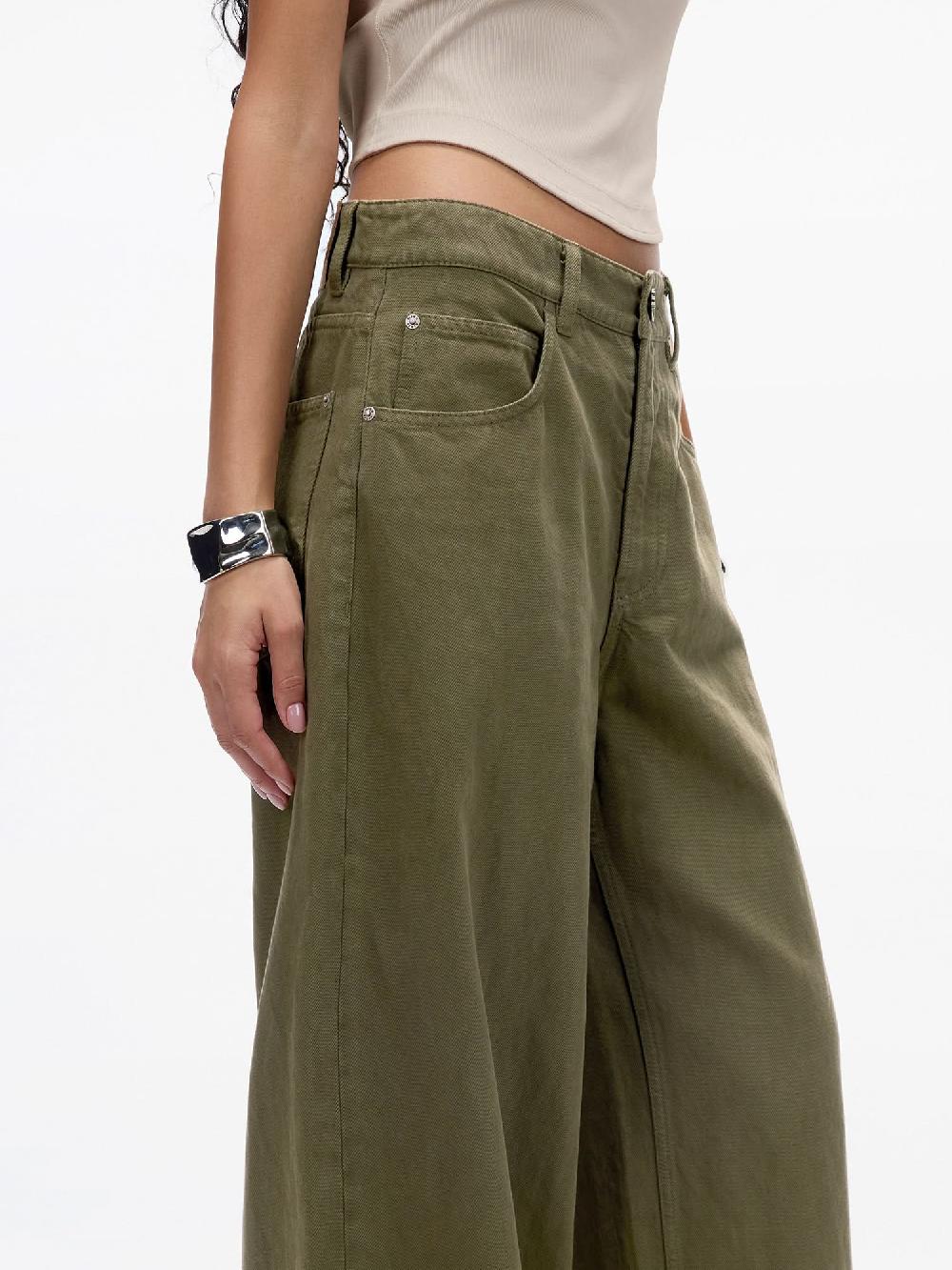 Miss Sixty MID-RISE BOXY JEANS ARMY GREEN