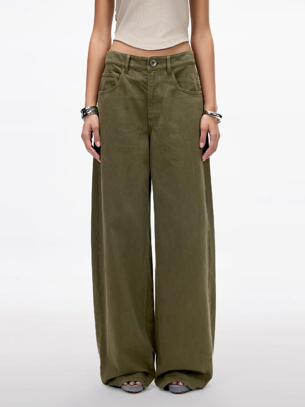 miss sixty MID-RISE BOXY JEANS ARMY GREEN