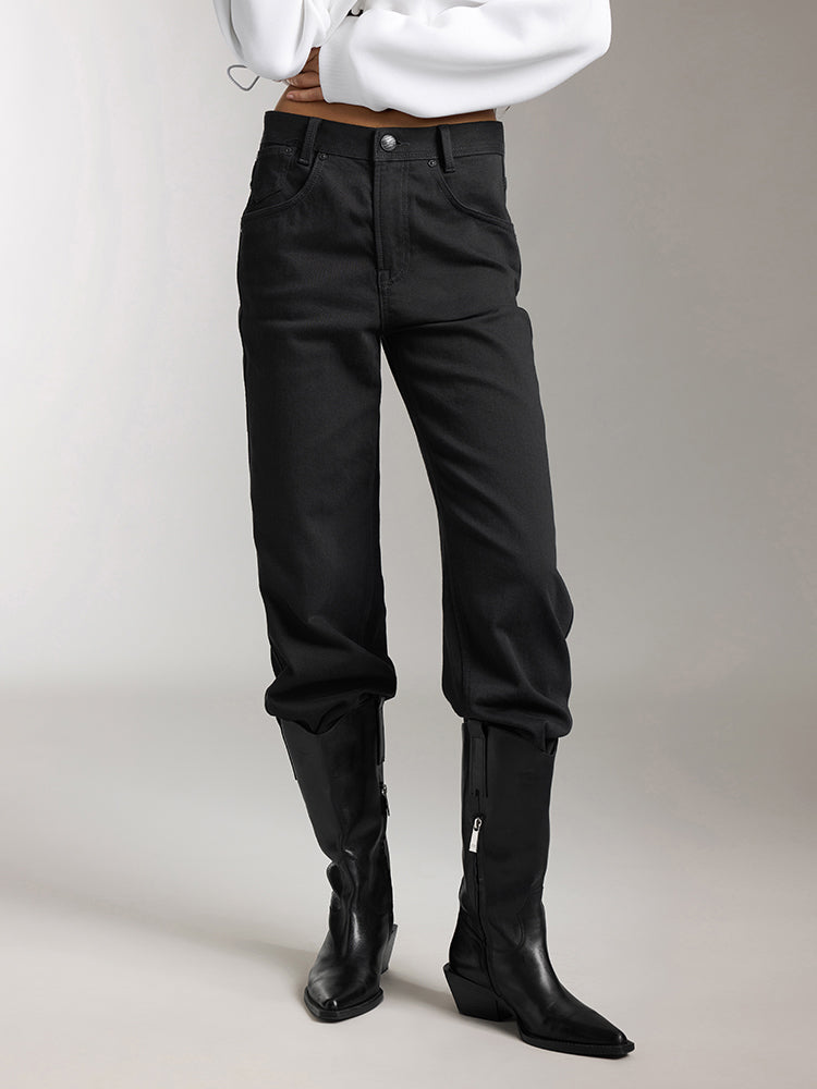 miss sixty MID-RISE STRAIGHT JEANS BLACK