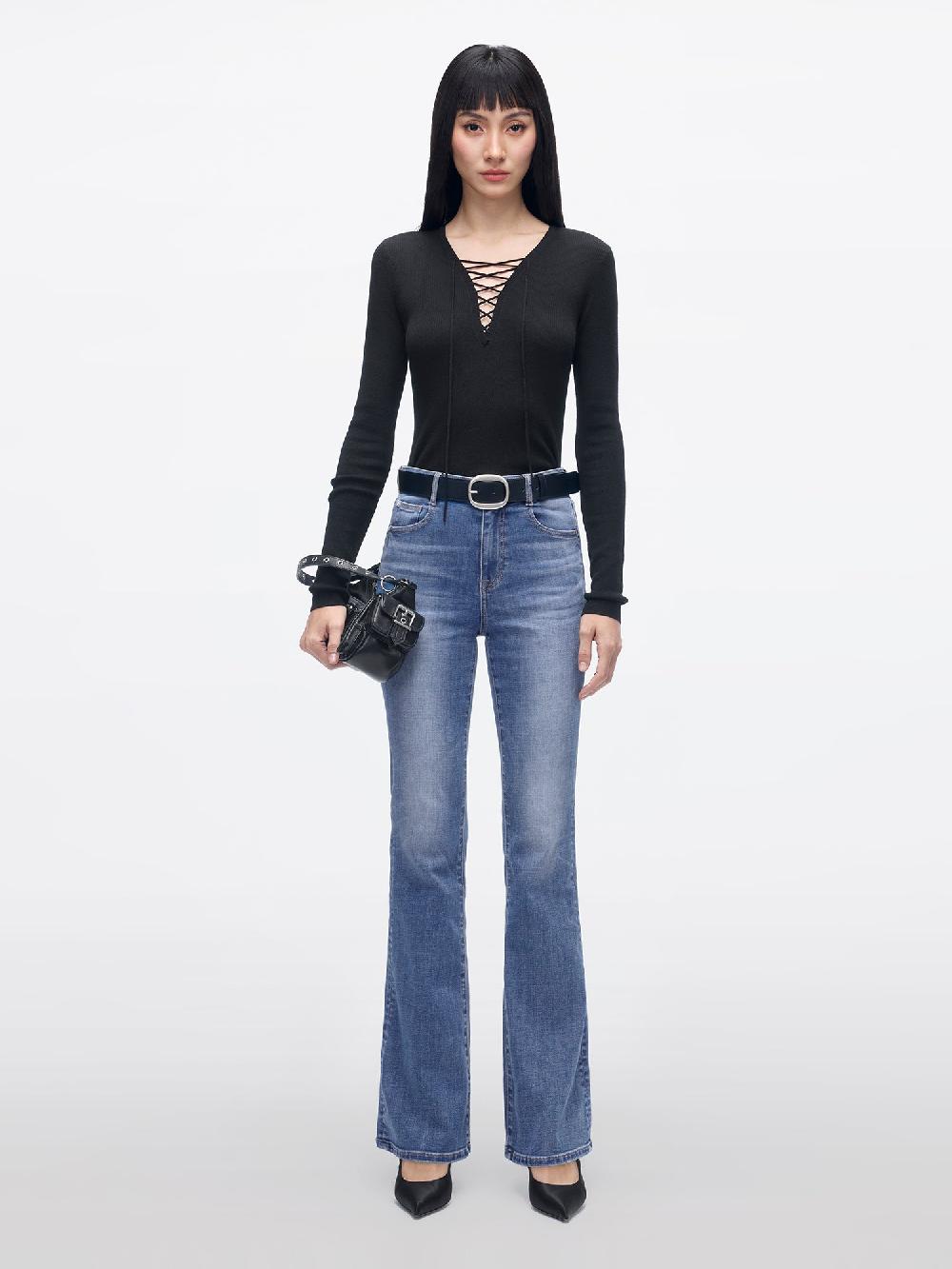 Miss Sixty MID-WAIST FLARED JEANS MIDDLE BLUE