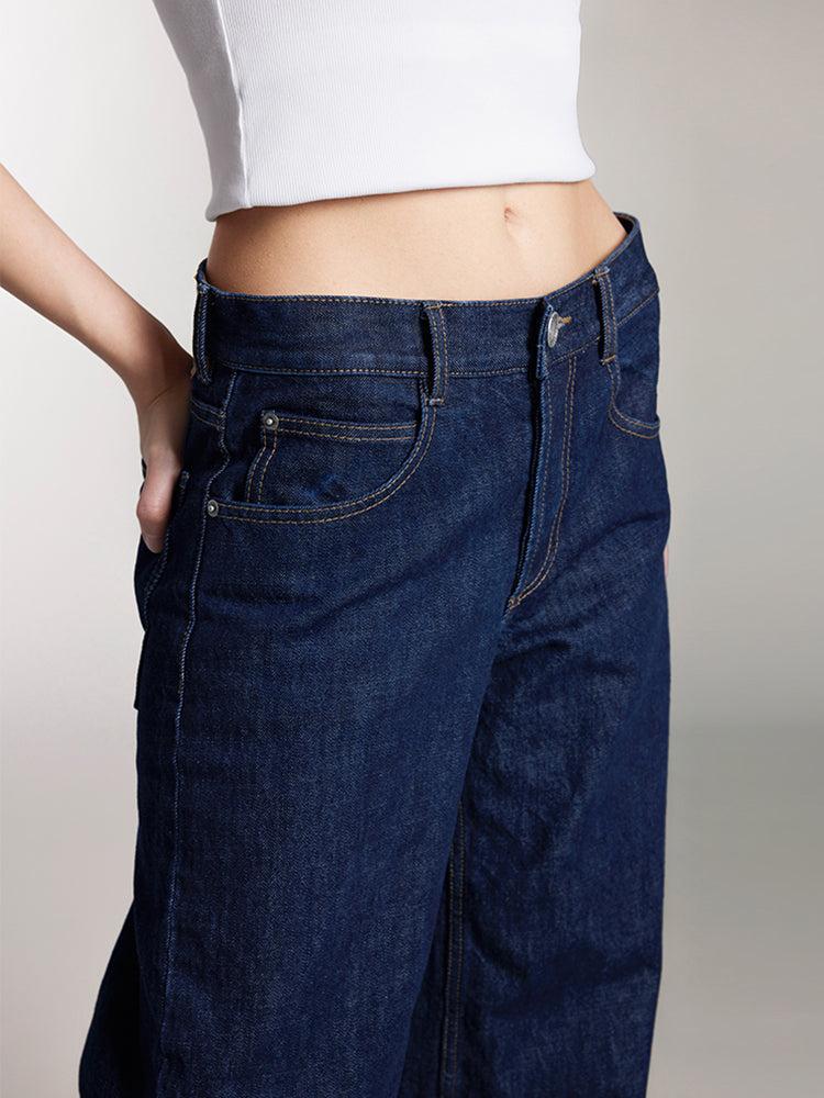 Miss Sixty NAVY BLUE BUTTON FLY JEANS DARK BLUE