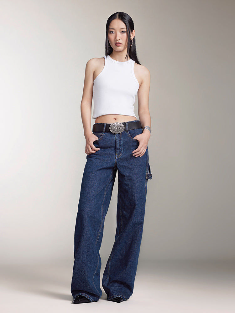 Miss Sixty NAVY BLUE STRAIGHT FIT JEANS DARK BLUE