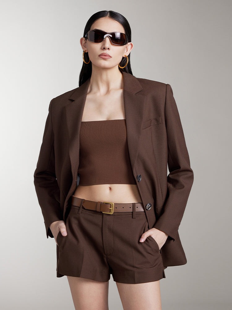 miss sixty NICHE DESIGN BLACK SUIT JACKET COFFEE