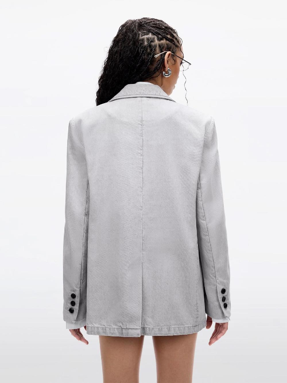 Miss Sixty NOTCHED LAPEL DENIM JACKET LIGHT GREY