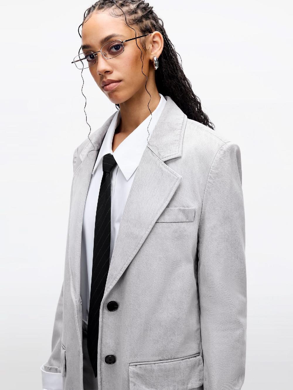 Miss Sixty NOTCHED LAPEL DENIM JACKET LIGHT GREY