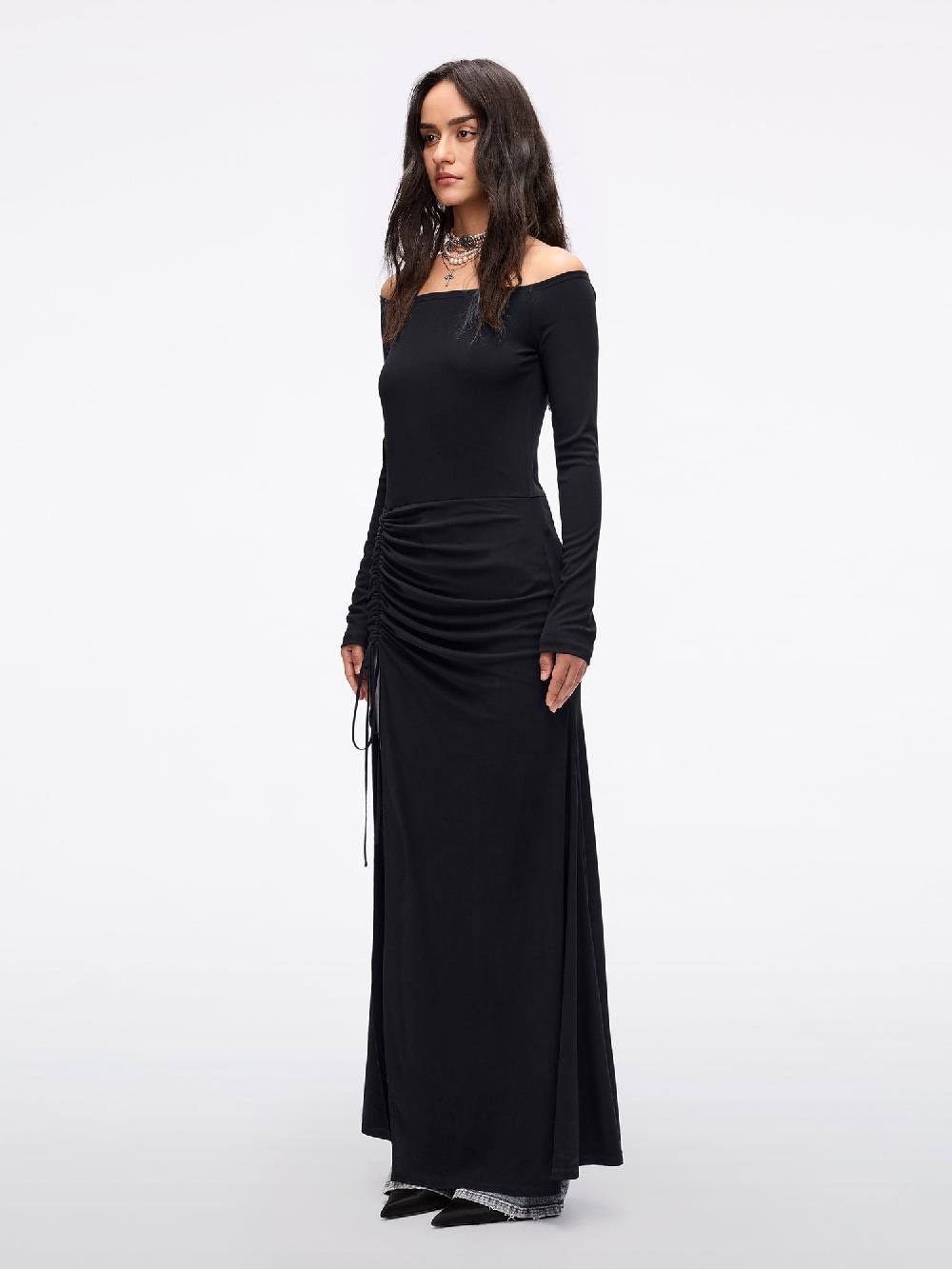 Miss Sixty OFF-SHOULDER BLACK DRESS BLACK