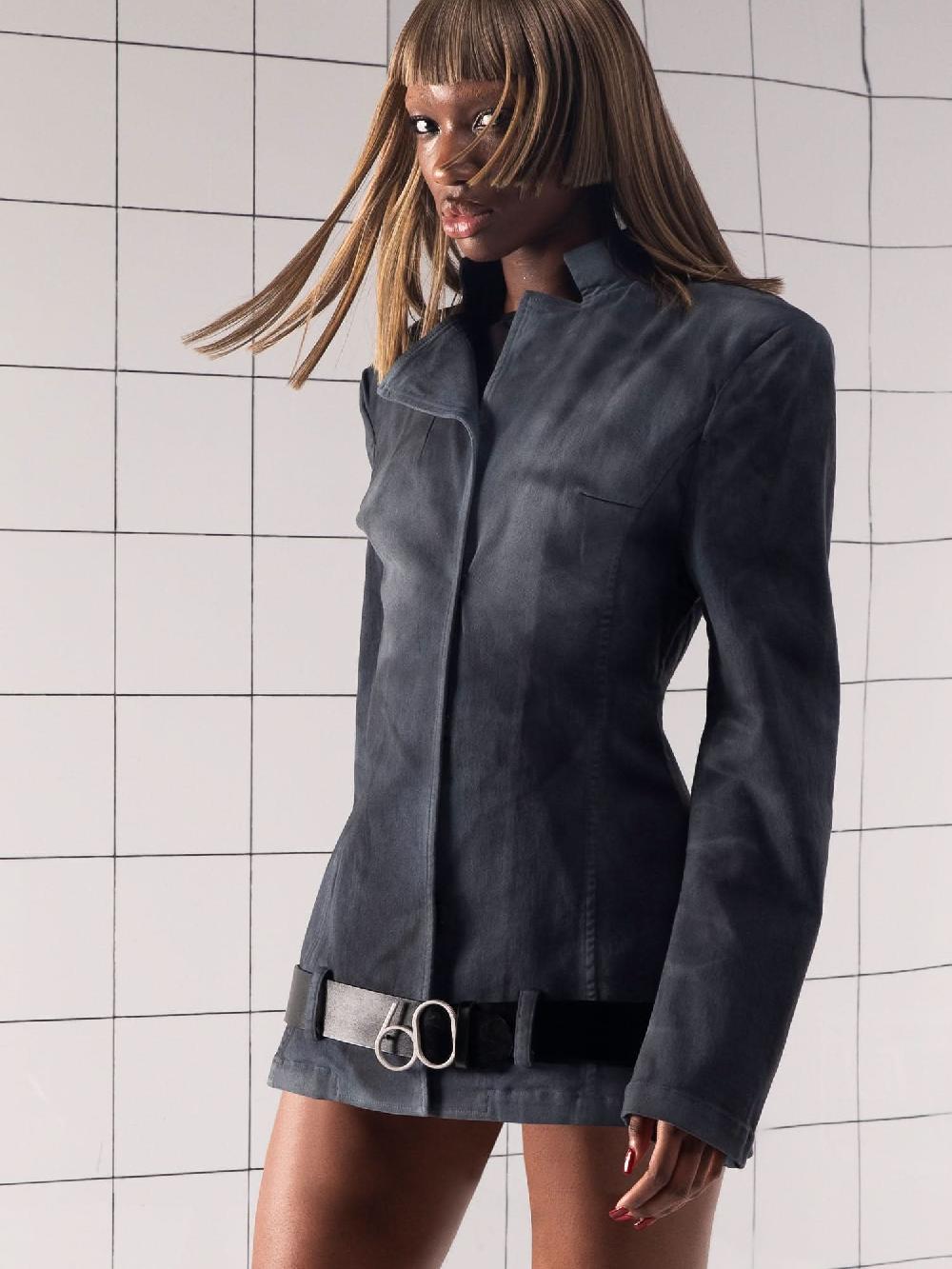 Miss Sixty OVERSIZED BLAZER BLACK FOG