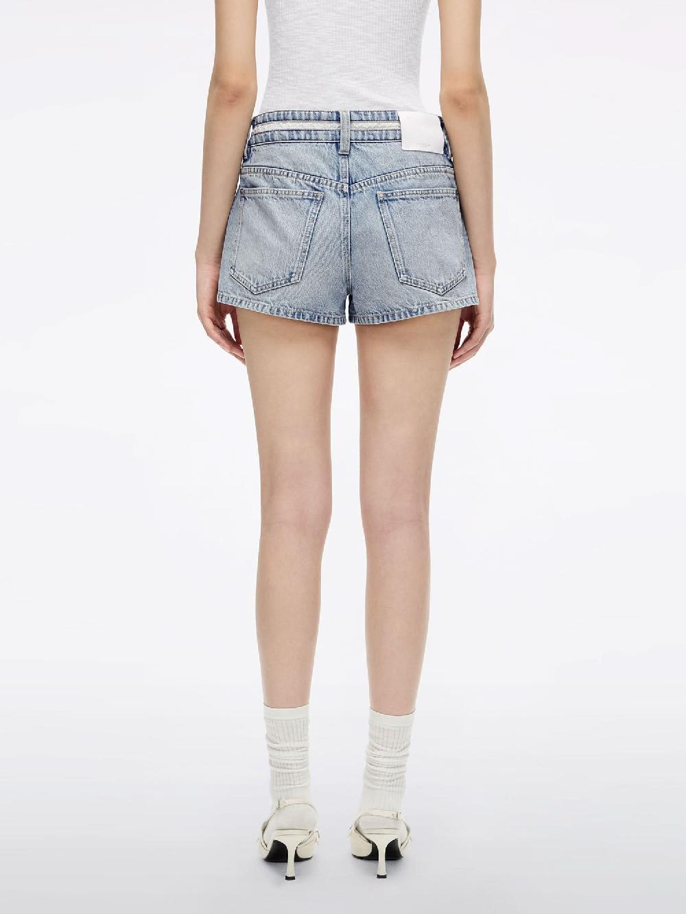 Miss Sixty PATCHWORK DENIM SHORTS LIGHT BLUE