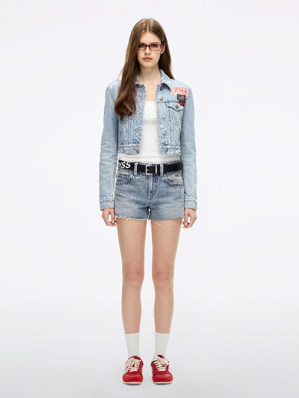 Miss Sixty PATCHWORK DENIM SHORTS MIDDLE BLUE