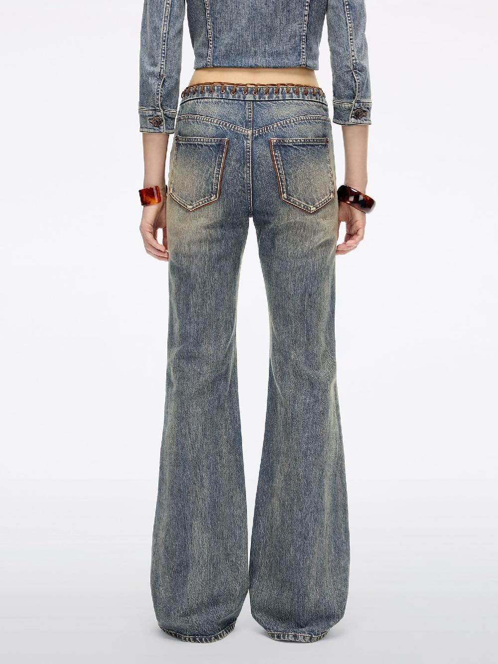 Miss Sixty PATCHWORK FLARED JEANS DEEP BLUE