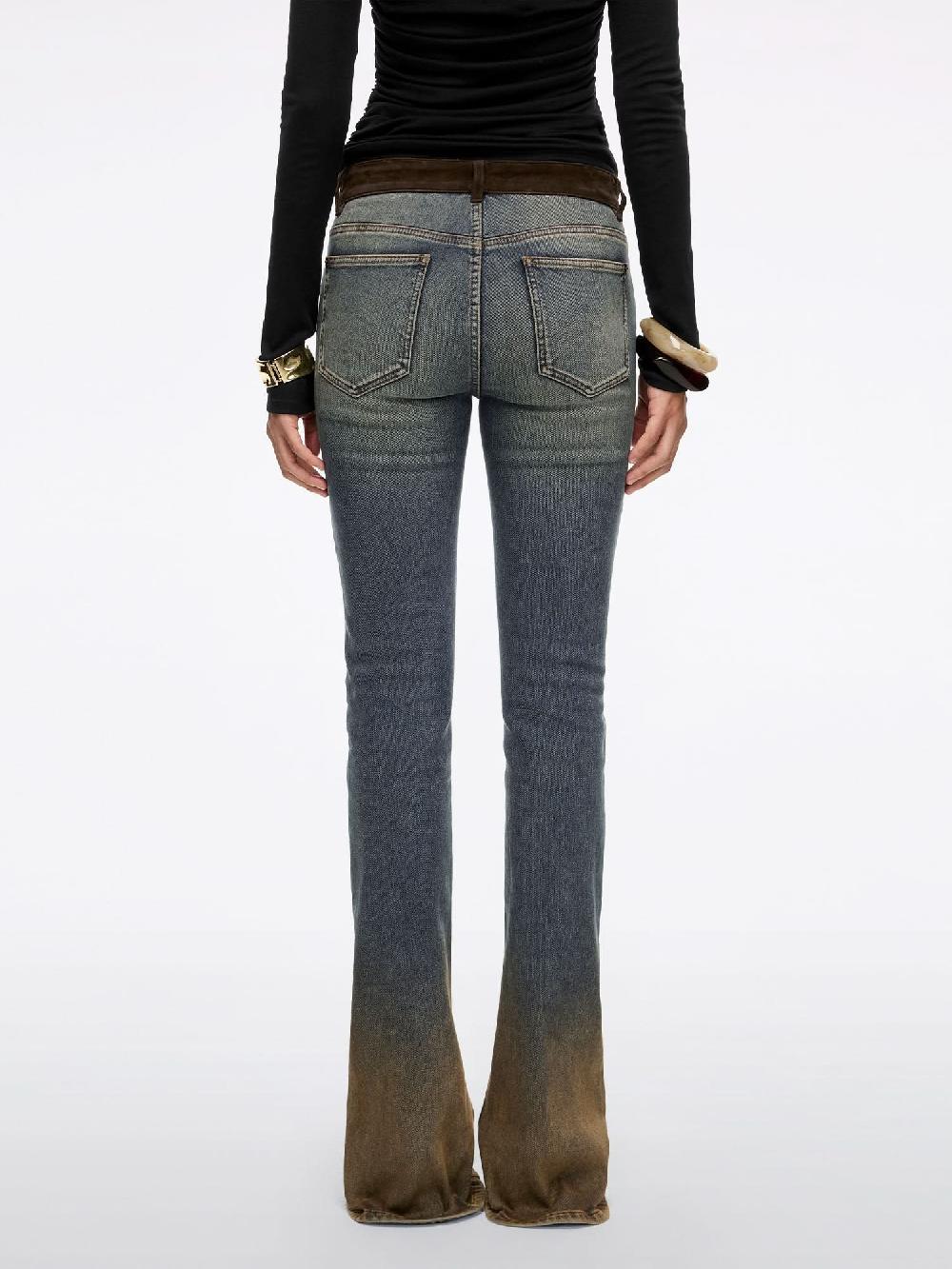 Miss Sixty PATCHWORK FLARED JEANS MIDDLE BLUE