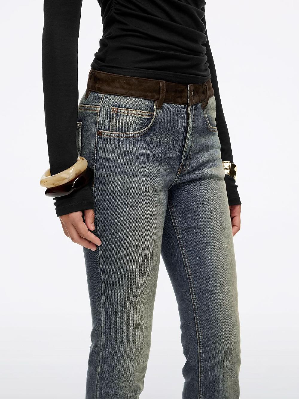 Miss Sixty PATCHWORK FLARED JEANS MIDDLE BLUE