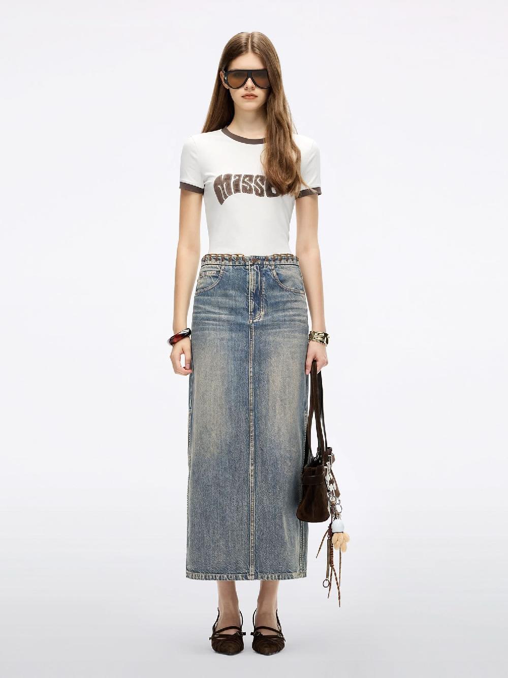 Miss Sixty PATCHWORK SHORT-SLEEVE T-SHIRT WHITE