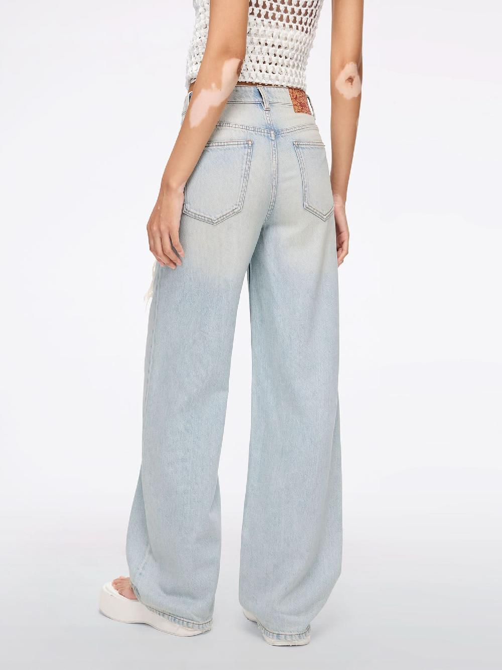 Miss Sixty PATCHWORK STRAIGHT-LEG JEANS LIGHT BLUE